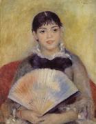 Girl with a Fan Pierre-Auguste Renoir